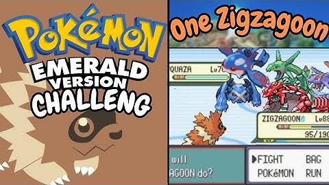 Can I BEAT Pokemon Emerald With Only One SHINY ZIGZAGOON?