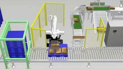 3D Animation powder granule PP bag packaging line