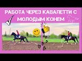 РАБОТА ЧЕРЕЗ КАВАЛЕТТИ С МОЛОДЫМ КОНЕМ