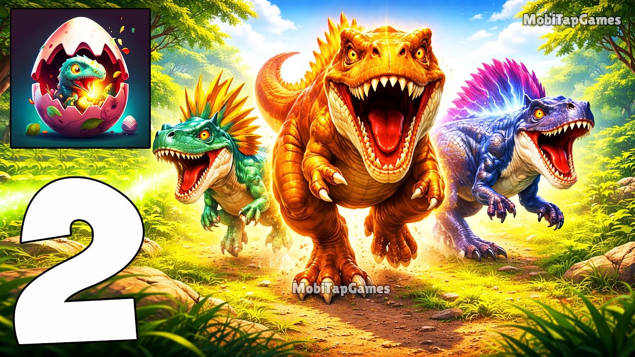 Dino Domination – Full Gameplay Walkthrough – Grow, Evolve & Conquer Part 2 (iOS, Android)
