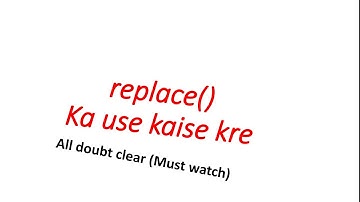 replace ( ) method in JavaScript in Hindi ll JavaScript tutorial for beginners to advanced ll