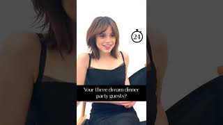 Who are Jenna Ortega's three dream dinner party guests? #shorts