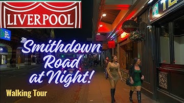 Smithdown Road, Sefton | Real Night Street Walk in Liverpool 4K #time2wander #walkingtour