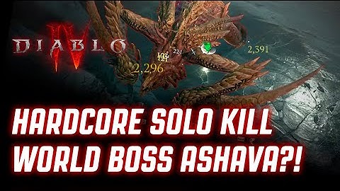 DIABLO 4 SERVER SLAM! I TRIED TO SOLO KILL WORLD BOSS ASHAVA ON HARDCORE!