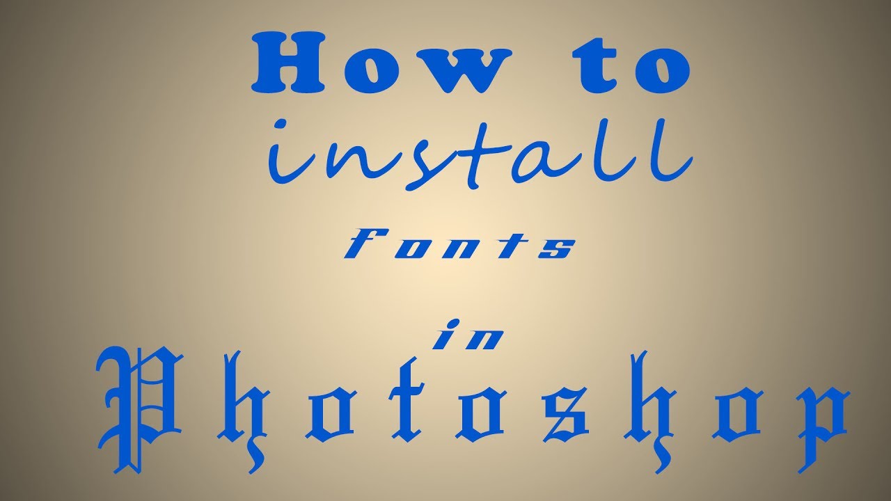 how do you download fonts to photoshop
