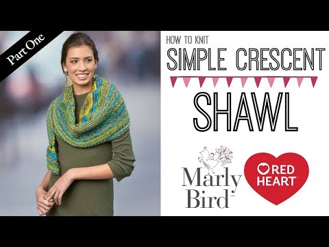 How to Knit Simple Crescent Shawl