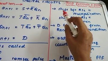 Imp formula,points on Digital ciruits for IES GATE ISRO BARC etc  part1