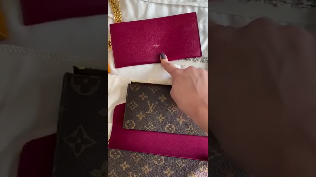 LOUIS VUITTON Felicie Pochette MONOGRAM Canvas WalletOnChain LV Attention  to Details M61276 PearlYao 