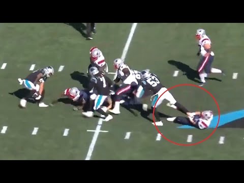 Mac Jones Twists Brian Burns Ankles After Strip Sack