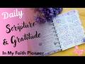 Daily Scripture & Gratitude In My Faith Planner