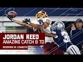 Jordan reed makes insane onehanded catch then catches td pass  redskins vs cowboys  nfl