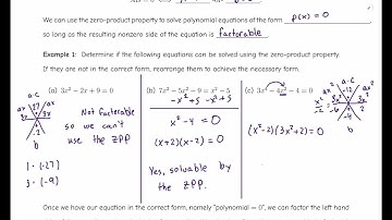 Section 6.5 Solving Polynomial Equations
