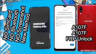 Samsung Galaxy A10s FRP Bypass U5 NO SIM NO BLUETOOTH | Samsung A107M FRP Bypass U5 Android 10