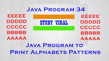 Java Program 34 - Java Program to Print Alphabet Patterns - Study Viral