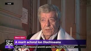 Actorul Ion Dichiseanu a murit - Digi24