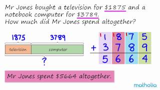 Word Problems With Bar Models (Addition to 10 000)