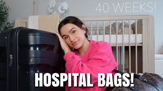 Pack my hospital bag with me! First time mum *40 weeks pregnant*