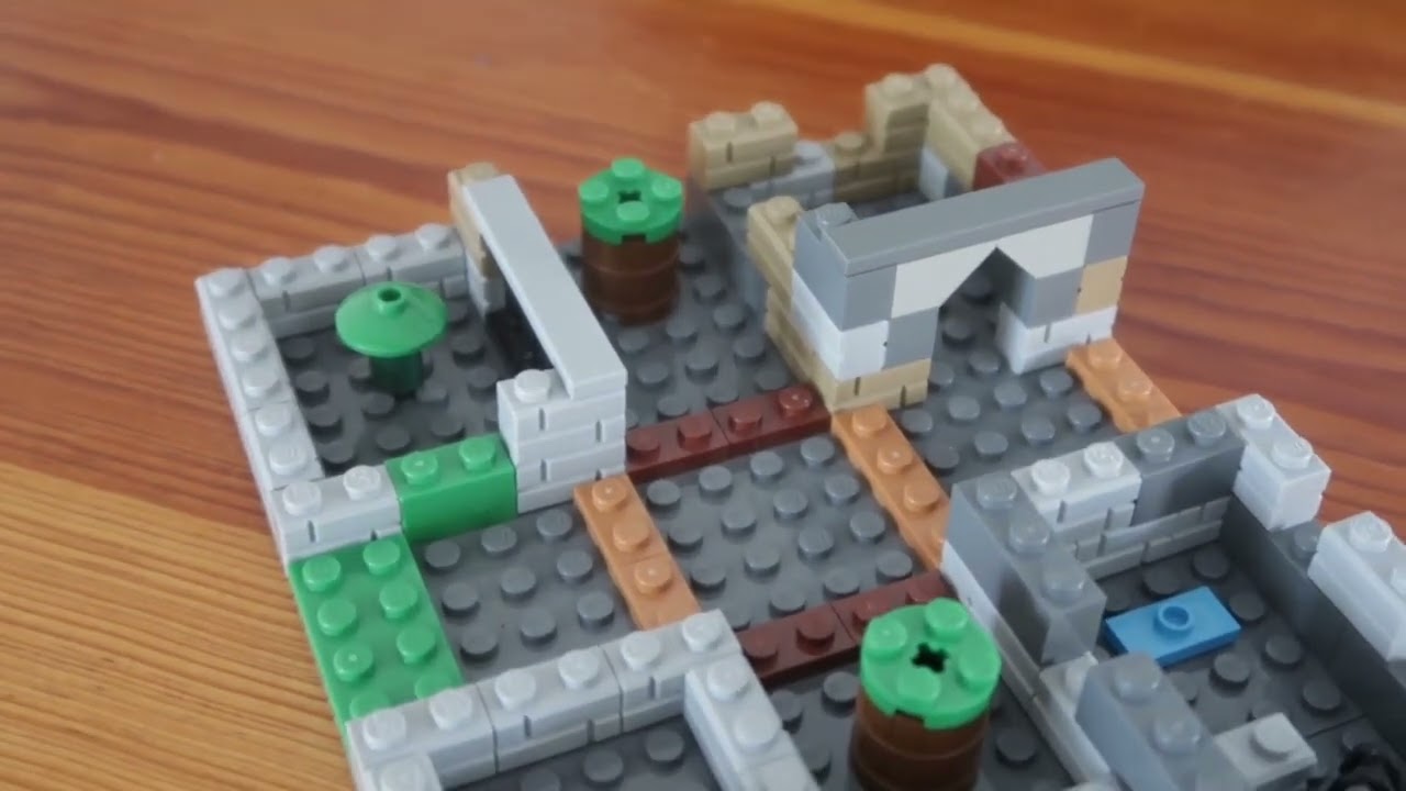 Zombicide Black Plague Tutorial Mission recreated with Lego Heroica