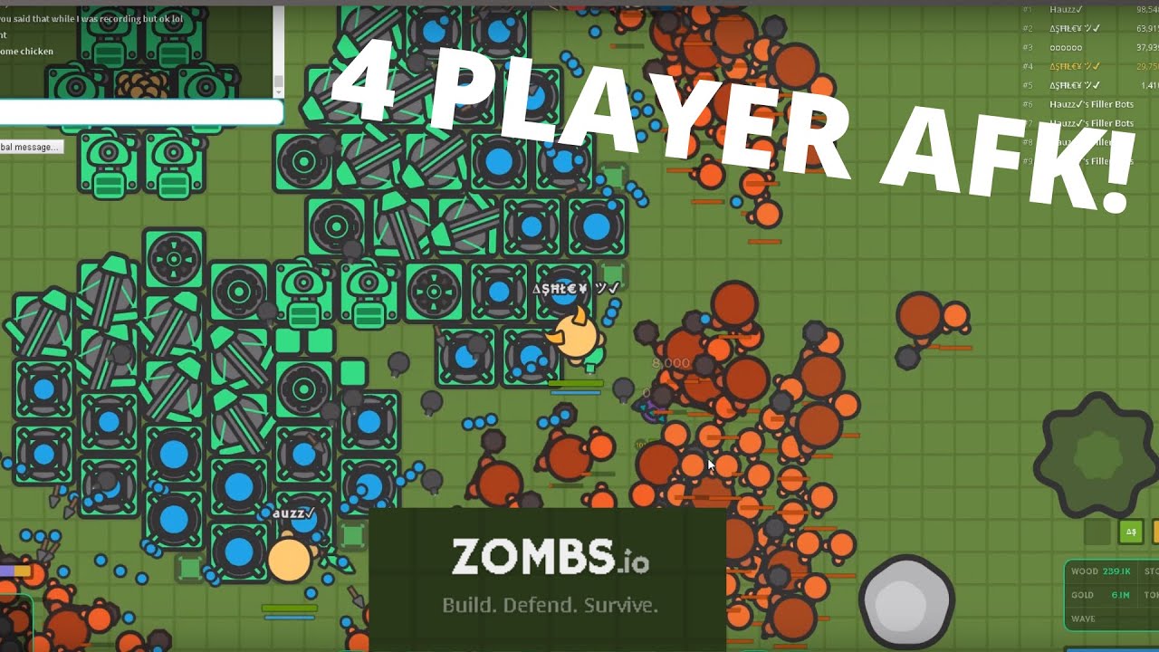 Zombs.io 4 player afk base