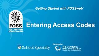 FOSSweb Tutorials: Entering Access Codes