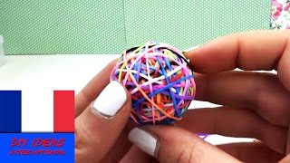 Balle rebondissante Rainbow Loom  balle rebondissante en crazy looms DIY  tuto balle à faire soi mêm