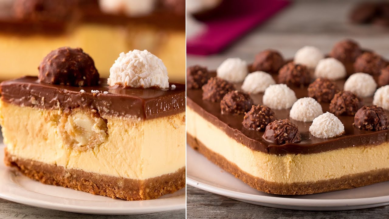 ¡No hay nada mejor! Una verdadera obra maestra culinaria - ¡Ferrero Rocher Cheesecake! | Gustoso. TV