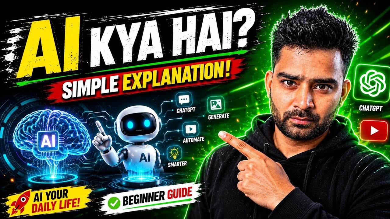 AI Basics Explained in Hindi | AI Kya Hai? (Beginner Guide) - YouTube