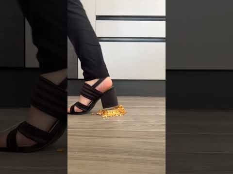 Experiment High Heels vs food | Crushing Crunch & Soft Things