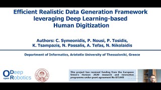 Efficient Realistic Data Generation Framework leveraging Deep Learning based Human Digitization