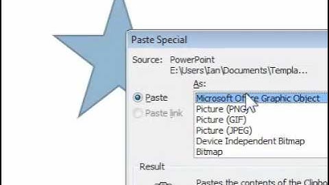 How to use Paste Special when working with a presentation
