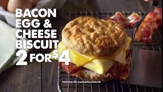 Bacon, Egg & Cheese Biscuits – 2 for $4