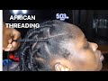 AFRICAN THREADING ON MY 4C NATURAL HAIR / MY MUM MADE AFRICAN THREADING ON MY NATURAL HAIR