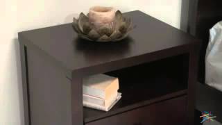 Furniture of America 2 Drawer Multi Storage TV Stand Loft Axis 2 Drawer Nightstand - Product Review Video