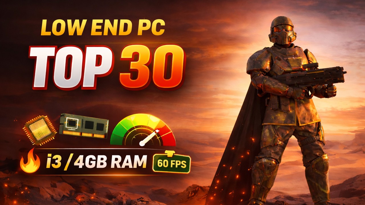 TOP 30 BEST Low-end PC Games | i3 4GB Ram