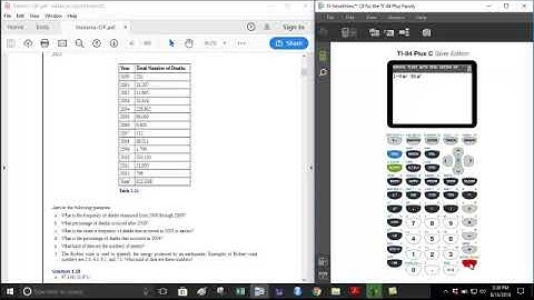 One Variable Statistics With the TI84