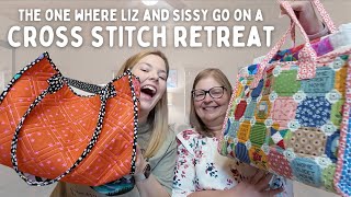 Cross Stitch Retreat Vlog with Mom, New Start, Old WIPs and Quilts
