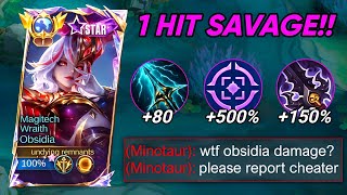 1 HIT SAVAGE‼️ OBSIDIA 100% BEST HIGH DAMAGE BUILD AND EMBLEM!!🤯💀 | OBSIDIA BEST BUILD 2026!!