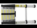 Lukia 11-Steps (10.5 ft) Aluminium Safety Lock Folding Telescopic Ladder (3.2 m Extended and 80 cm//