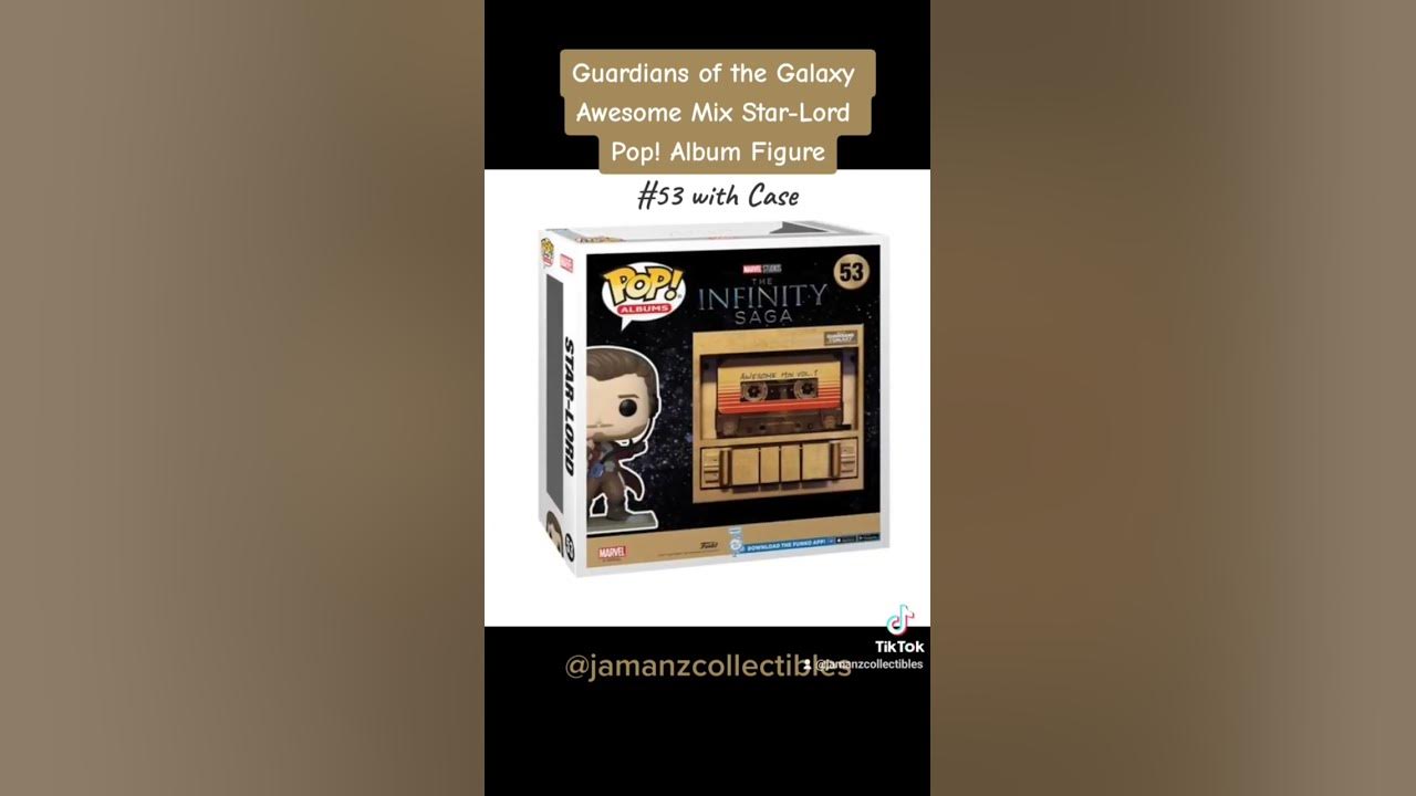 Guardians of the Galaxy Awesome Mix Star-Lord Pop! Album Figure #53 with  Case