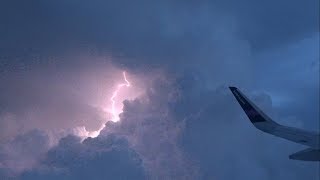 (FLYING THROUGH AMAZING THUNDERSTORM) Volaris A320-200 inflight takeoff Mexico City (MEX)