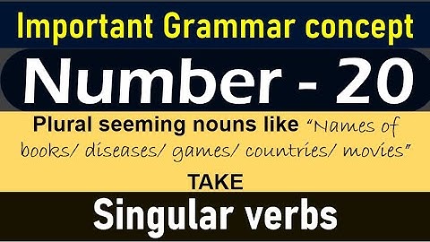 Common errors in competitive exams ||Plural seeming nouns take singular verbs