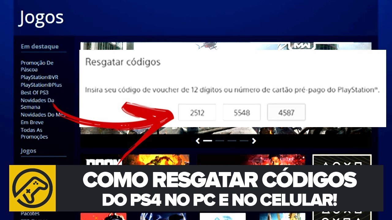 Como resgatar um código de voucher da PlayStation Store