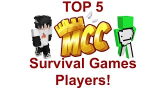 The TOP 5 MCC Survival Games Players! #mcc #shorts