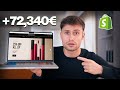 Cette boutique fait 72340 par jour sur shopify analyse complte