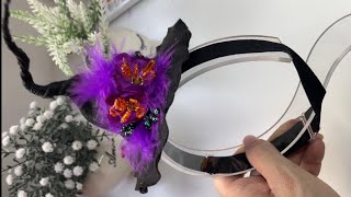 TIARA DE HALLOWEEN #diy #tiara #fantasia #passoapasso