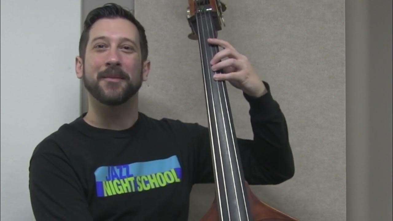 Note Names on The Lowest 3 Bass Strings in First Position Upright