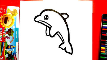 Vẽ con cá heo đơn giản - Cách vẽ con cá heo dễ thương đơn giản nhất