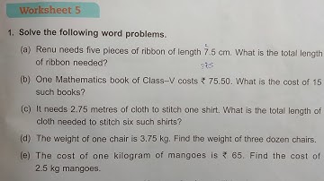 math class 5 chapter 7 worksheet 5 dav public school // math class 5 unit 7 worksheet 5 dav public