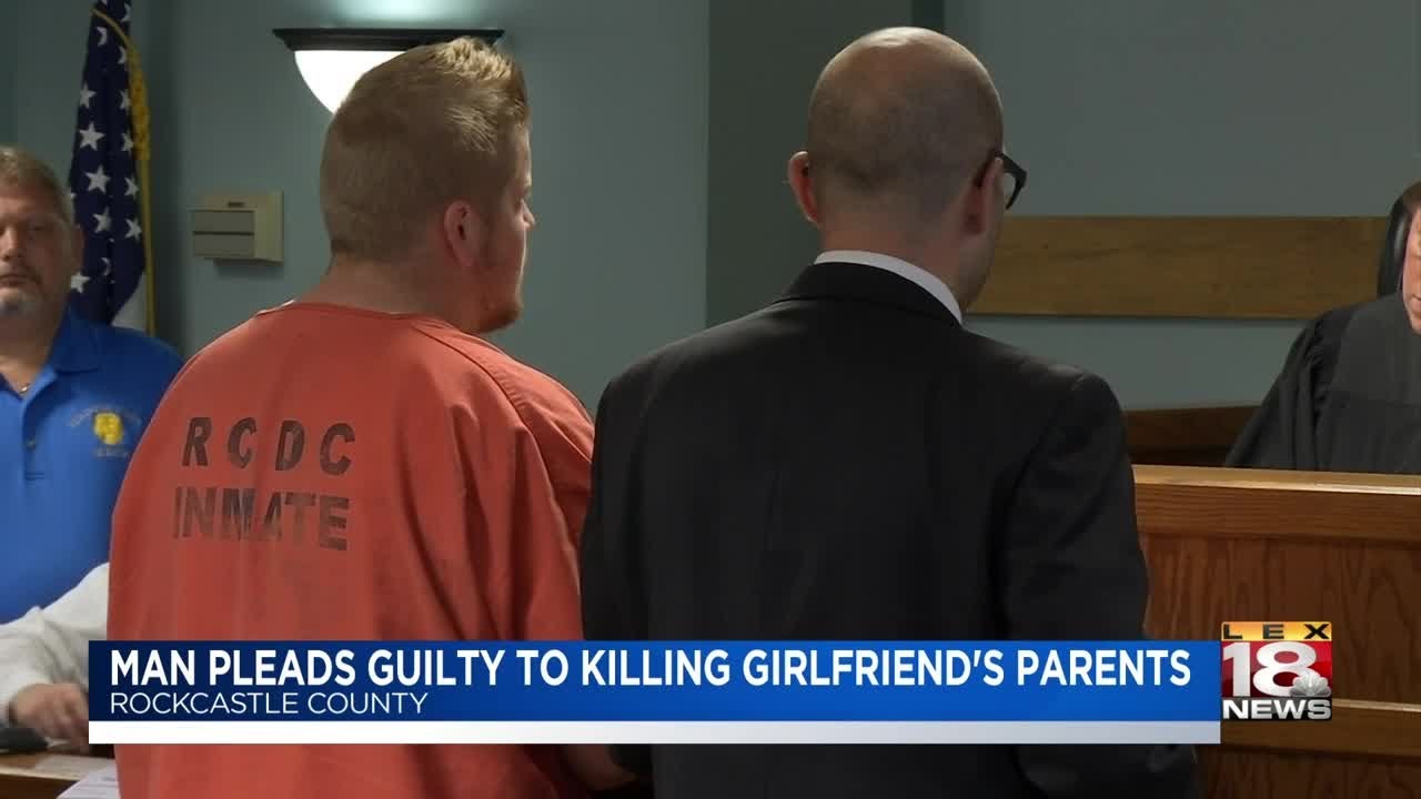Man Pleads Guilty Killing Girlfriend's Parents newspaper mockup