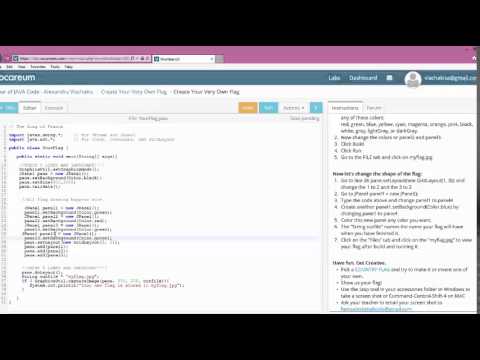 Hour of JAVA Code 2014: Create Your Very Own Flag - YouTube